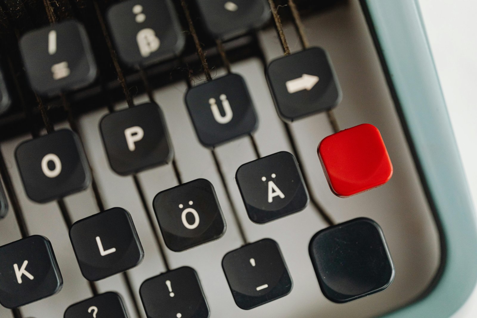 Teclado alemán con las teclas ä, ö, ü y ß